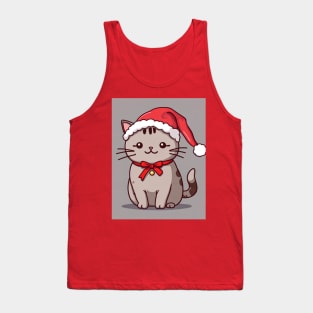 Cute Santa kitty Tank Top